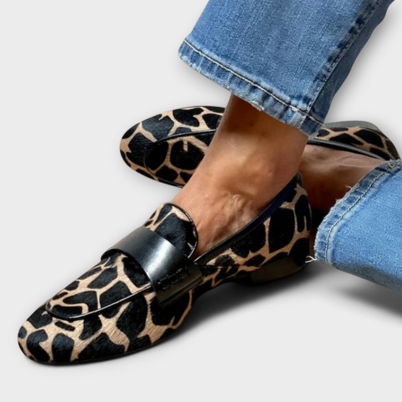FABIANA | BALLERINE IN PELLE CON STAMPA LEOPARDO