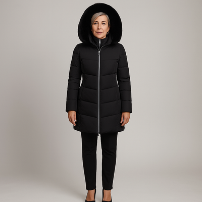 Loren | Cappotto invernale rivestito con cappuccio termico
