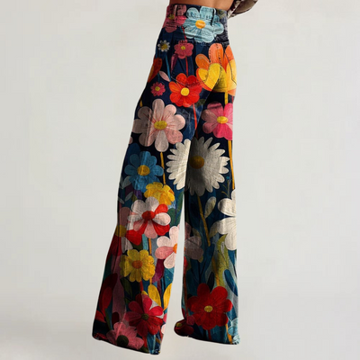 ARIANA | PANTALONI ARTIGIANALI ELEGANTI STILE FLOREALE
