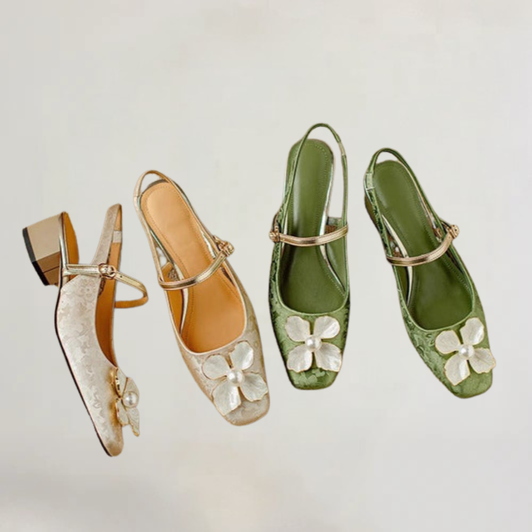 BRIANNA | SANDALI ELEGANTI ARTIGIANALI CON TEMA FLOREALE