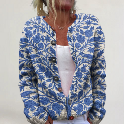 SERENA | GILET IN COTONE CON STAMPA FLOREALE