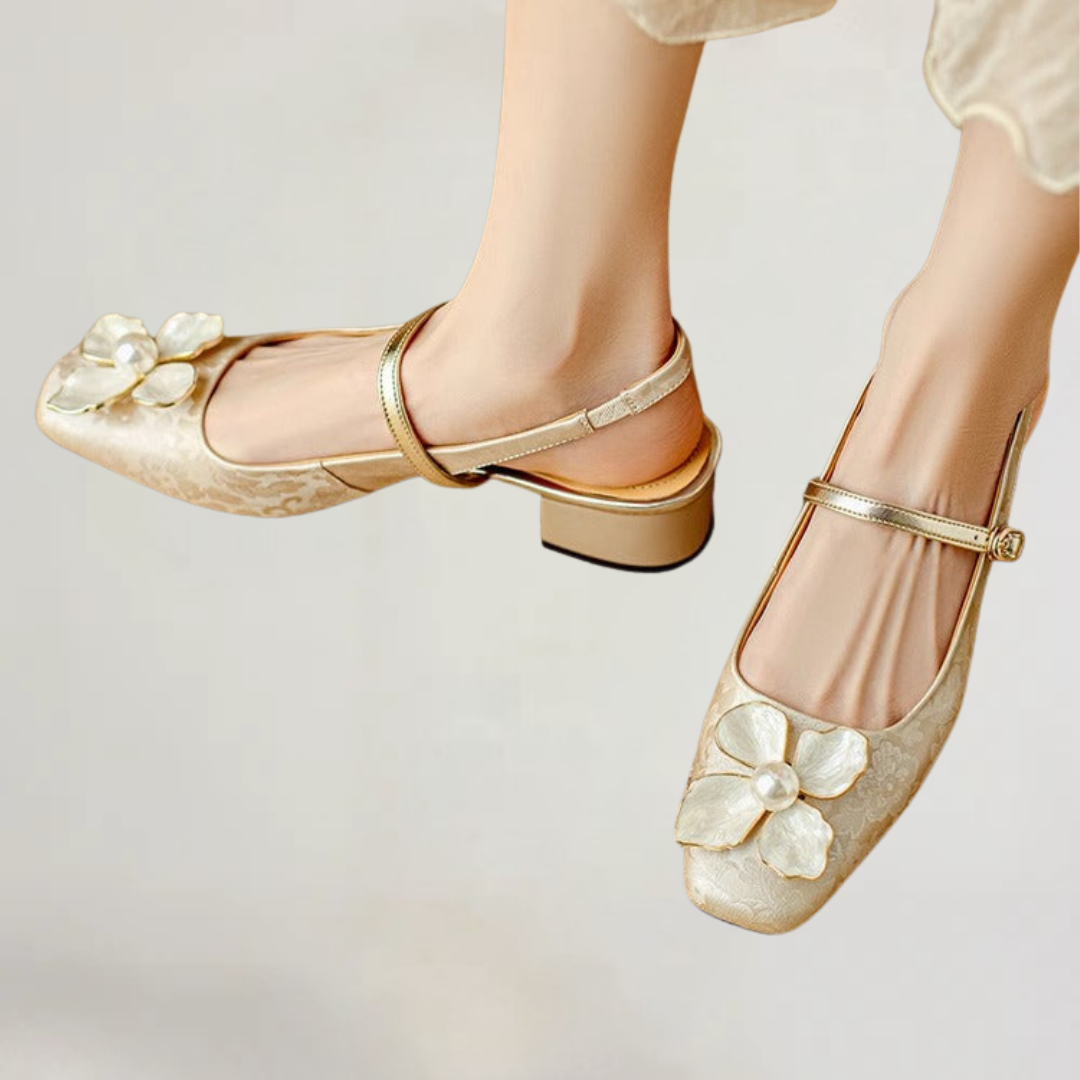 BRIANNA | SANDALI ELEGANTI ARTIGIANALI CON TEMA FLOREALE