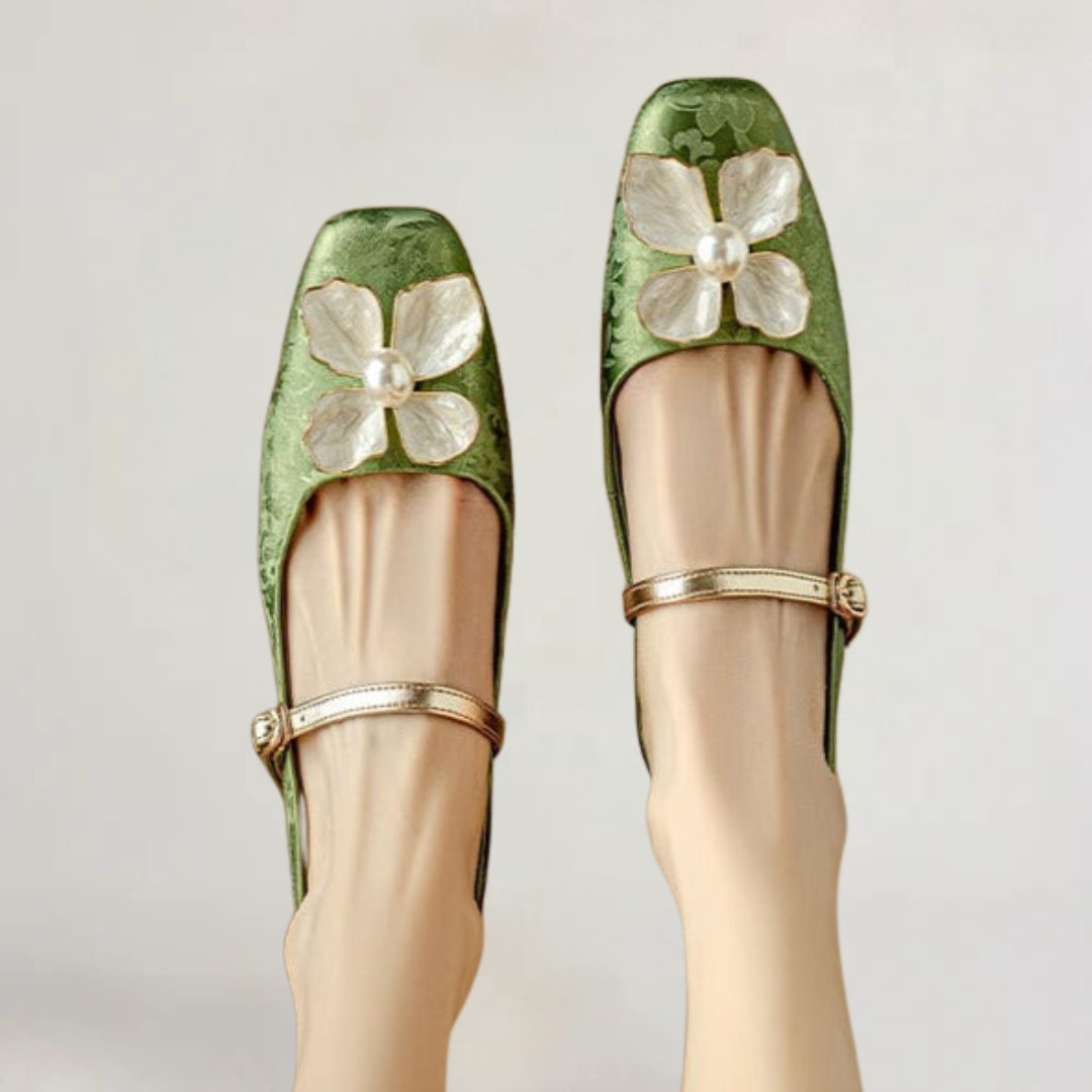 BRIANNA | SANDALI ELEGANTI ARTIGIANALI CON TEMA FLOREALE