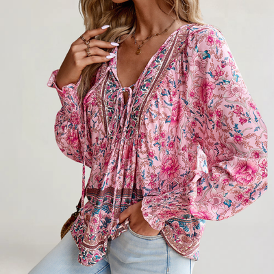 FRANCESCA | BLUSA IN COTONE FLOREALE