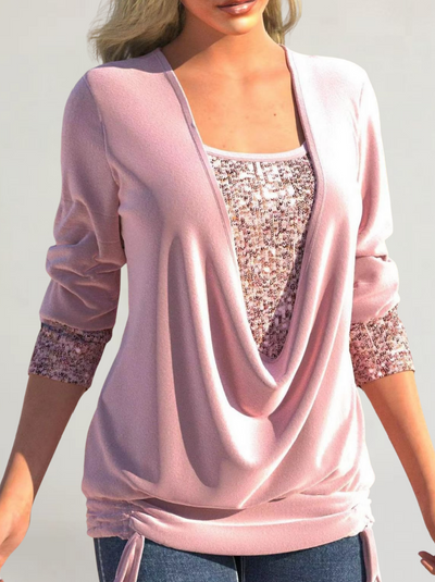 FRANCESCA | MAGLIA IN MORBIDO TESSUTO CON DETTAGLI LUMINOSI
