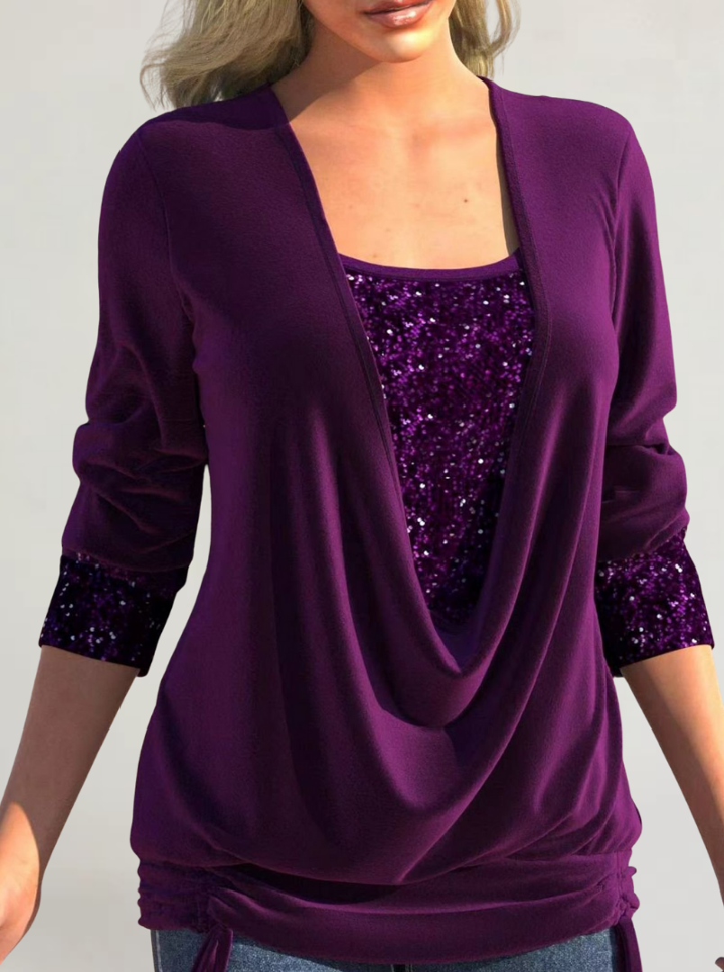 FRANCESCA | MAGLIA IN MORBIDO TESSUTO CON DETTAGLI LUMINOSI