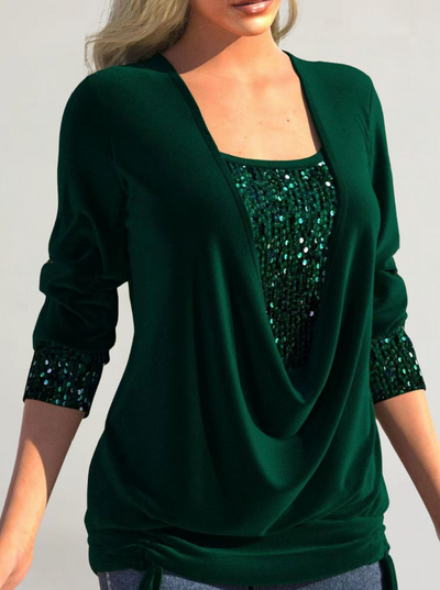 FRANCESCA | MAGLIA IN MORBIDO TESSUTO CON DETTAGLI LUMINOSI