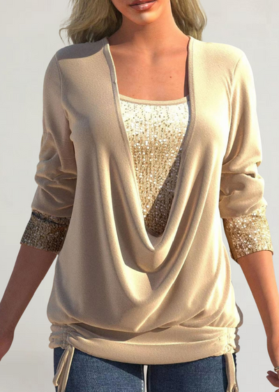 FRANCESCA | MAGLIA IN MORBIDO TESSUTO CON DETTAGLI LUMINOSI