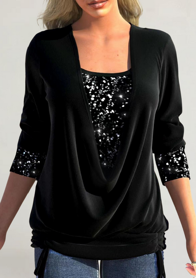 FRANCESCA | MAGLIA IN MORBIDO TESSUTO CON DETTAGLI LUMINOSI
