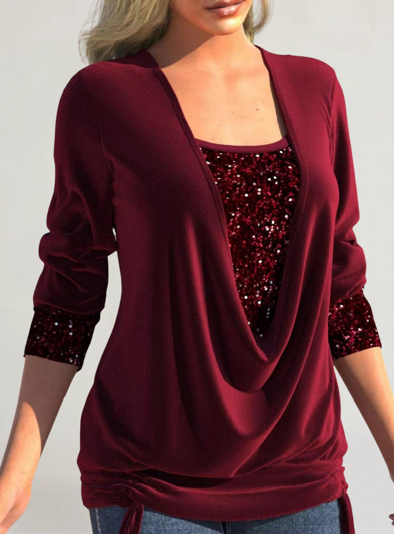 FRANCESCA | MAGLIA IN MORBIDO TESSUTO CON DETTAGLI LUMINOSI