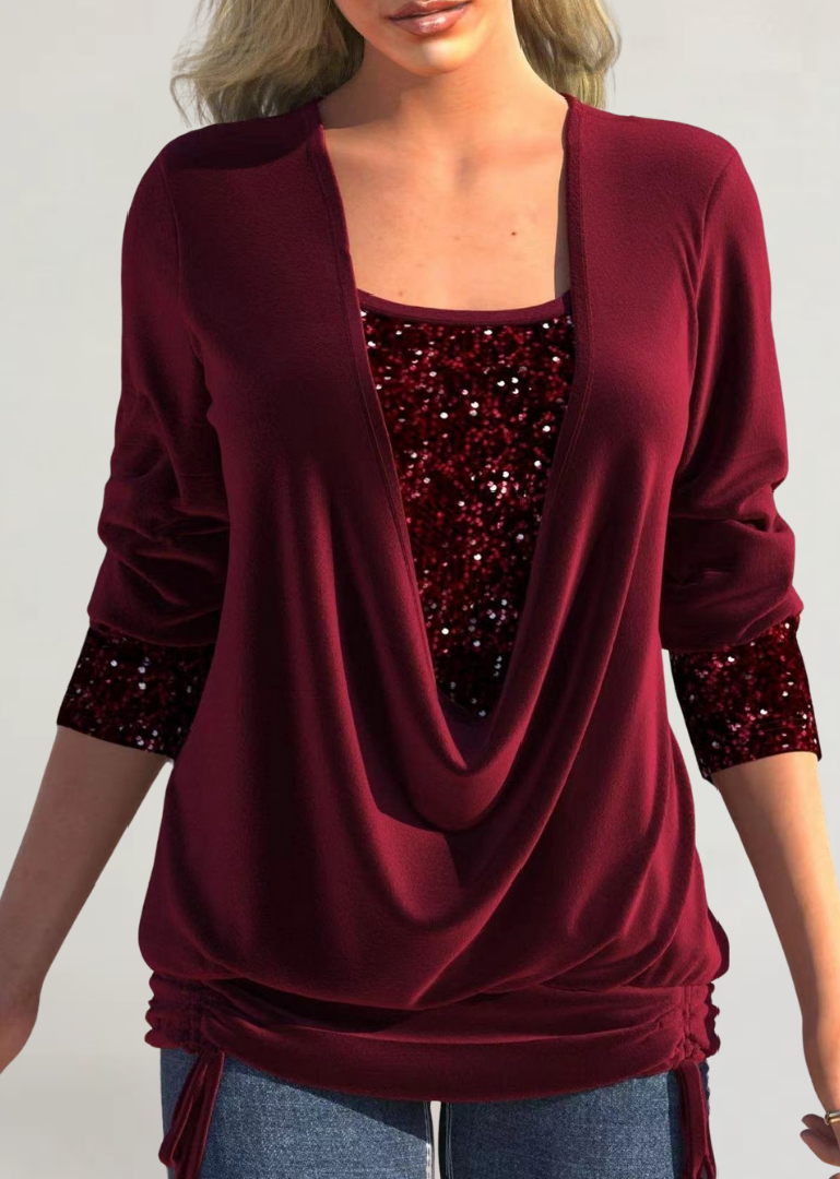 FRANCESCA | MAGLIA IN MORBIDO TESSUTO CON DETTAGLI LUMINOSI