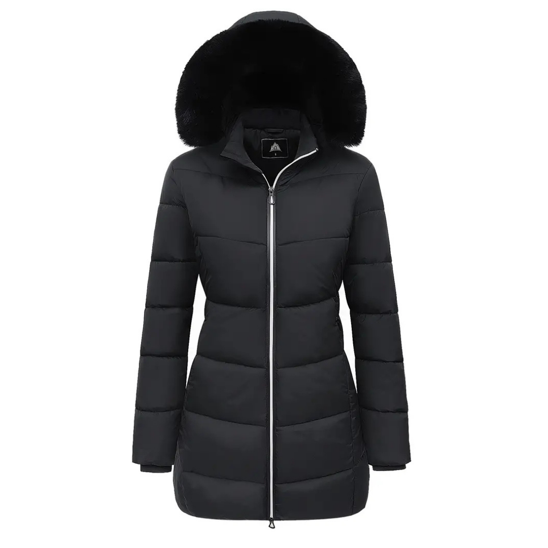 Loren | Cappotto invernale rivestito con cappuccio termico