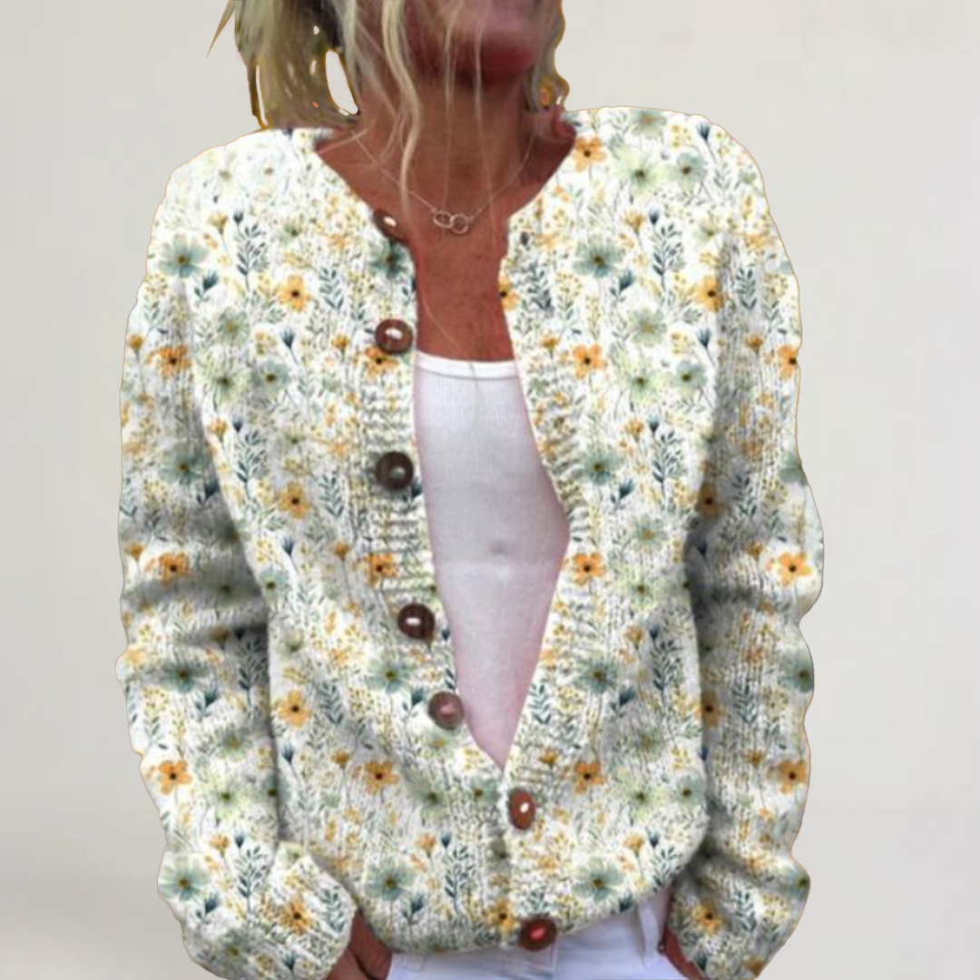 SERENA | GILET IN COTONE CON STAMPA FLOREALE