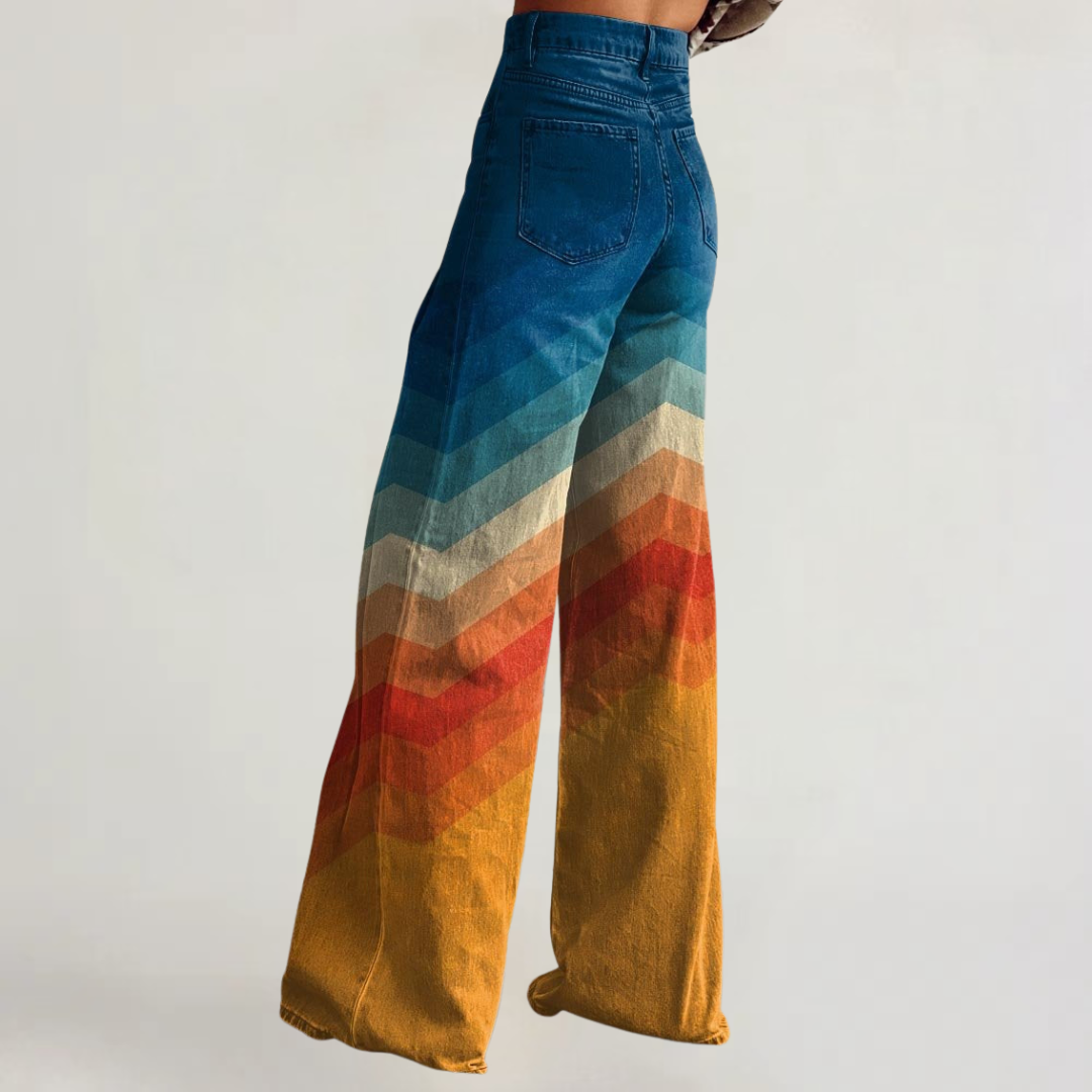 ARIANA | PANTALONI ARTIGIANALI ELEGANTI ARCOBALENO
