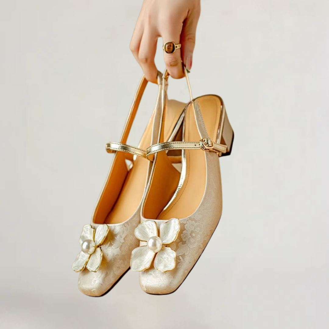 BRIANNA | SANDALI ELEGANTI ARTIGIANALI CON TEMA FLOREALE