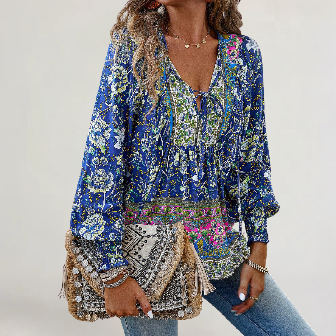 FRANCESCA | BLUSA IN COTONE FLOREALE