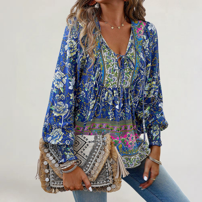 FRANCESCA | BLUSA IN COTONE FLOREALE