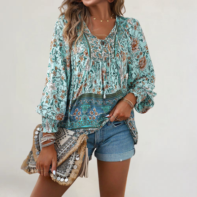 FRANCESCA | BLUSA IN COTONE FLOREALE
