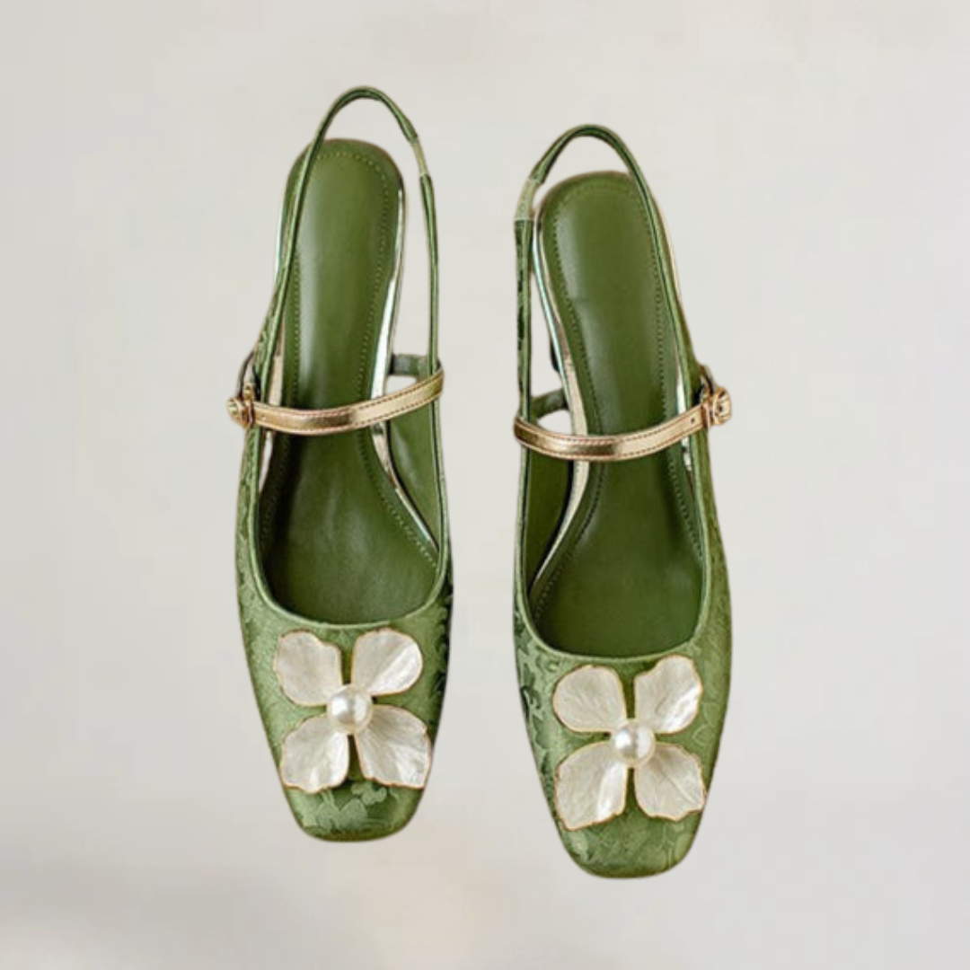 BRIANNA | SANDALI ELEGANTI ARTIGIANALI CON TEMA FLOREALE