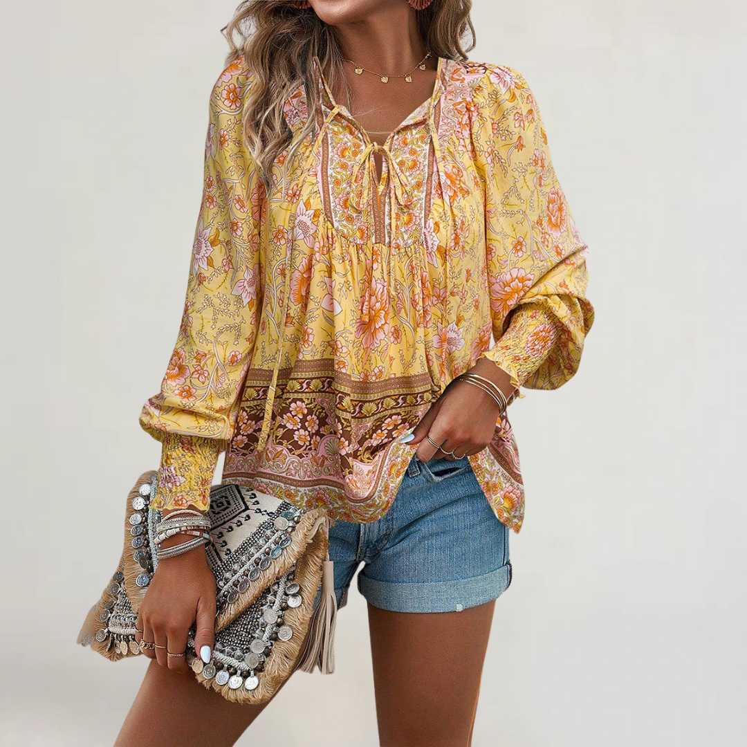 FRANCESCA | BLUSA IN COTONE FLOREALE