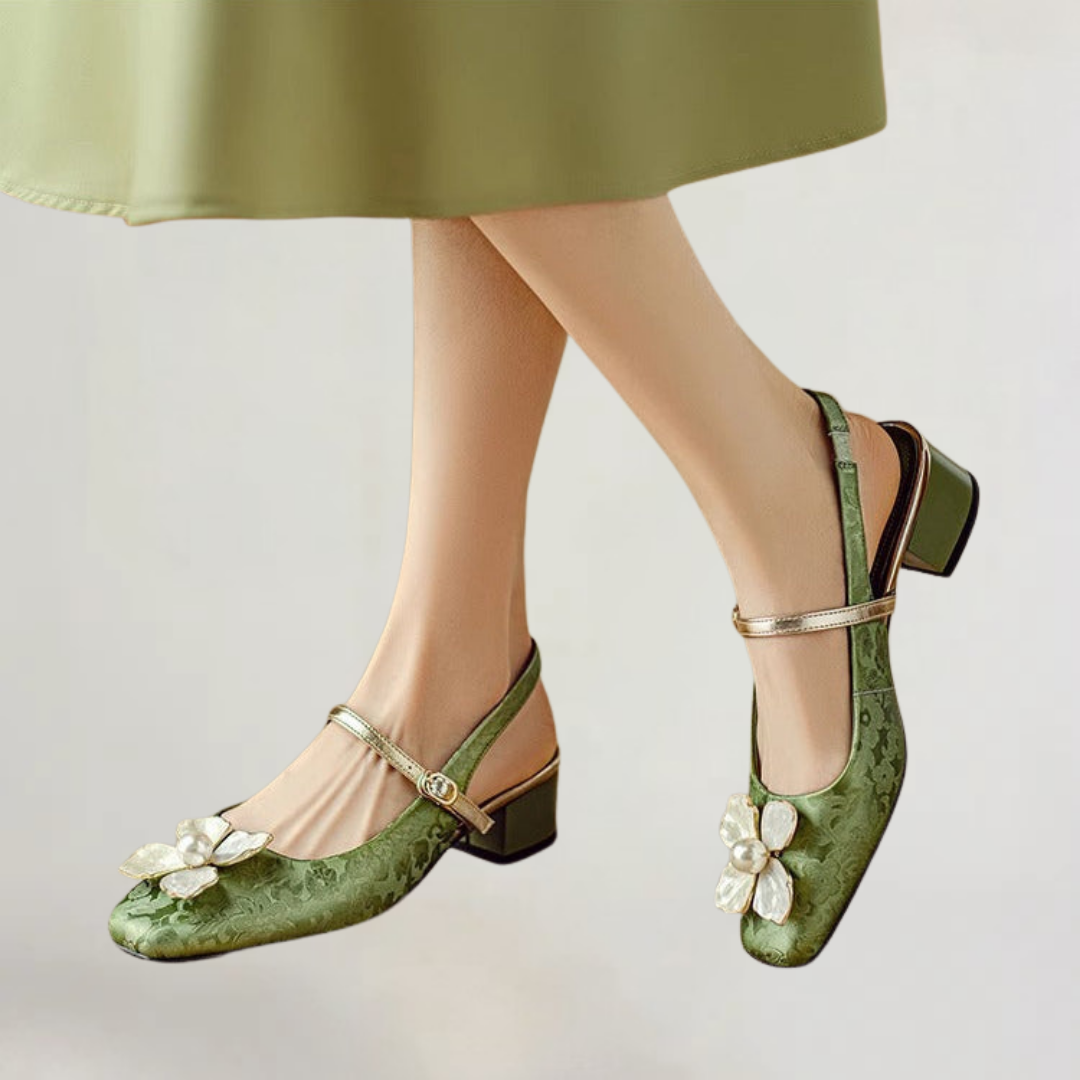 BRIANNA | SANDALI ELEGANTI ARTIGIANALI CON TEMA FLOREALE