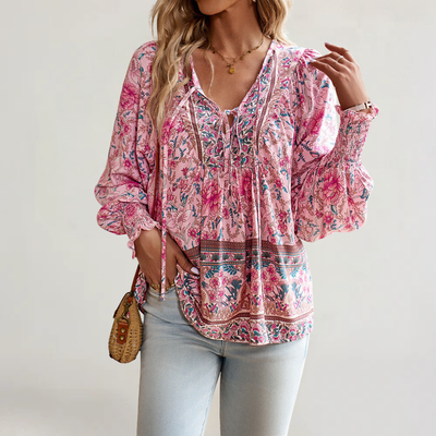 FRANCESCA | BLUSA IN COTONE FLOREALE