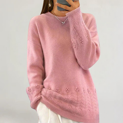 FRANCESCA | MAGLIA IN LANA MORBIDA CON RICAMI A RILIEVO