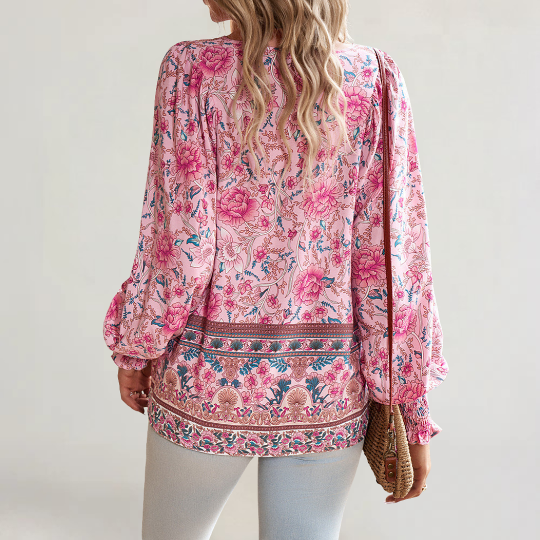 FRANCESCA | BLUSA IN COTONE FLOREALE