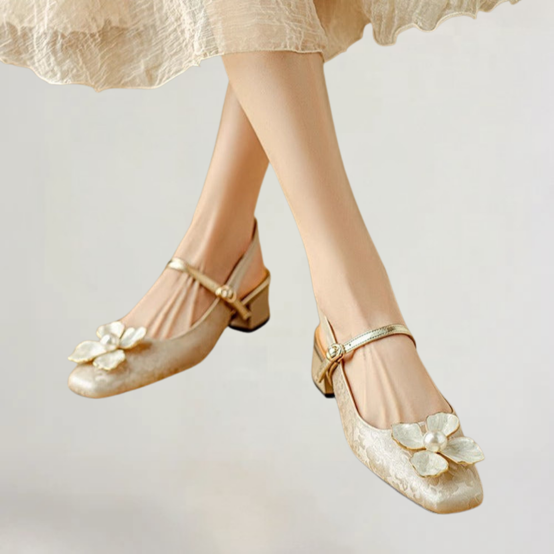 BRIANNA | SANDALI ELEGANTI ARTIGIANALI CON TEMA FLOREALE