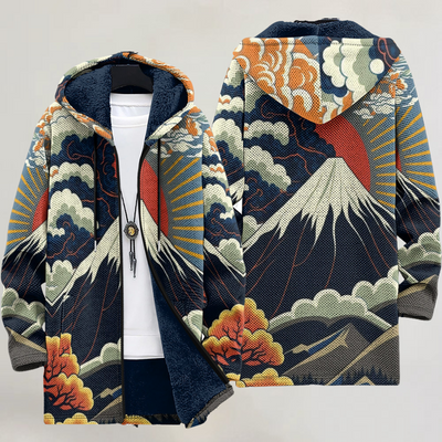 NATASCIA | GIACCA CON CAPPUCCIO CON DESIGNO ARTISTICO