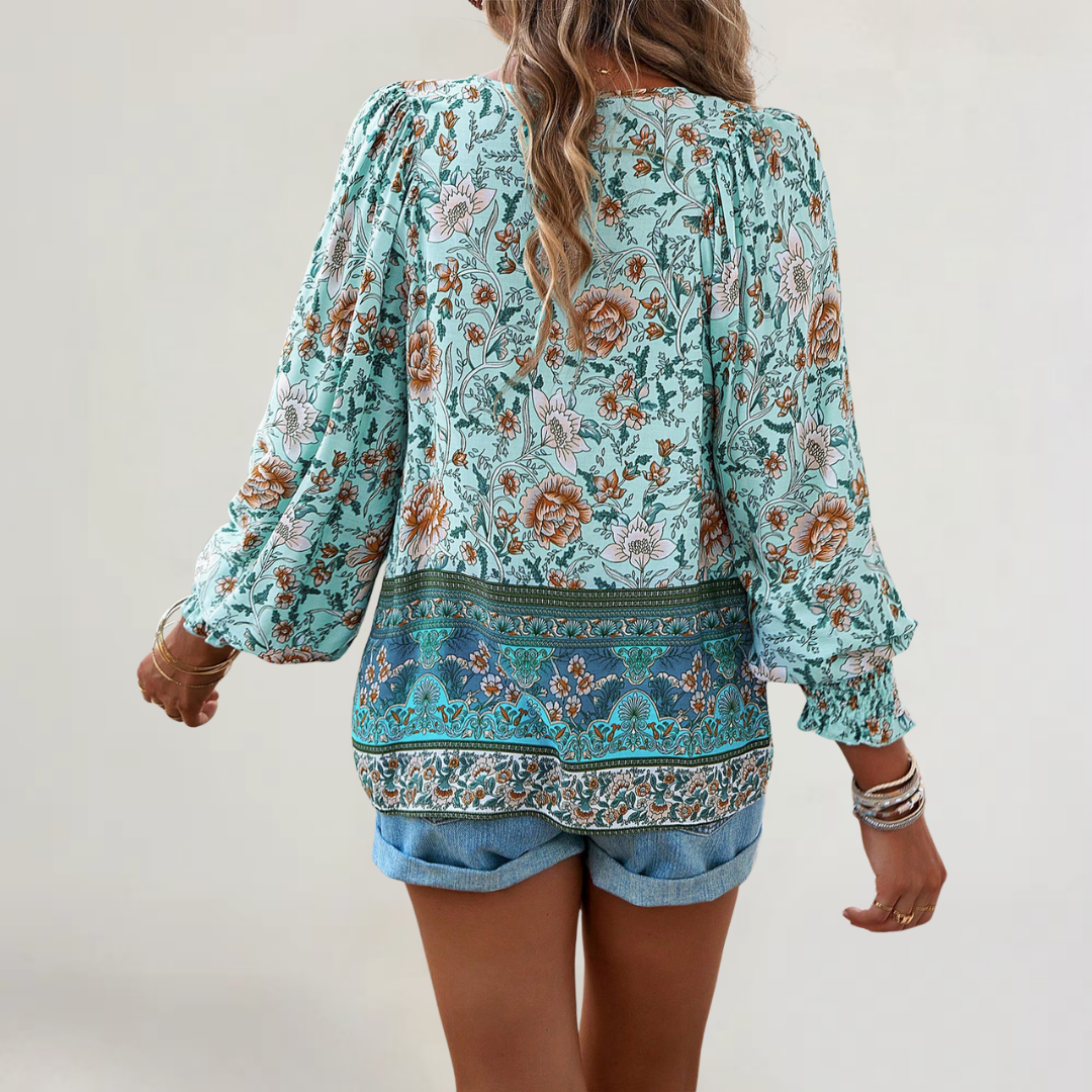 FRANCESCA | BLUSA IN COTONE FLOREALE