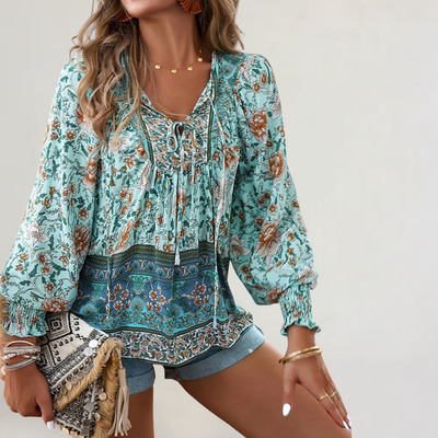 FRANCESCA | BLUSA IN COTONE FLOREALE