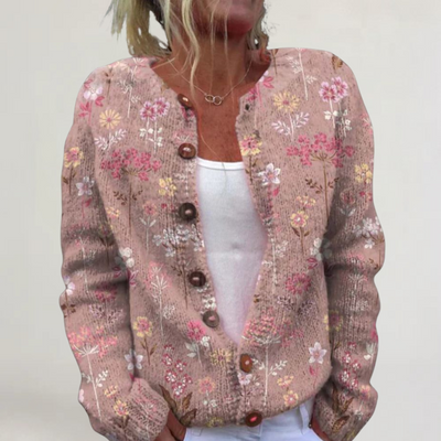 CHIARA | GILET IN COTONE LEGGERO CON STAMPA FLOREALE