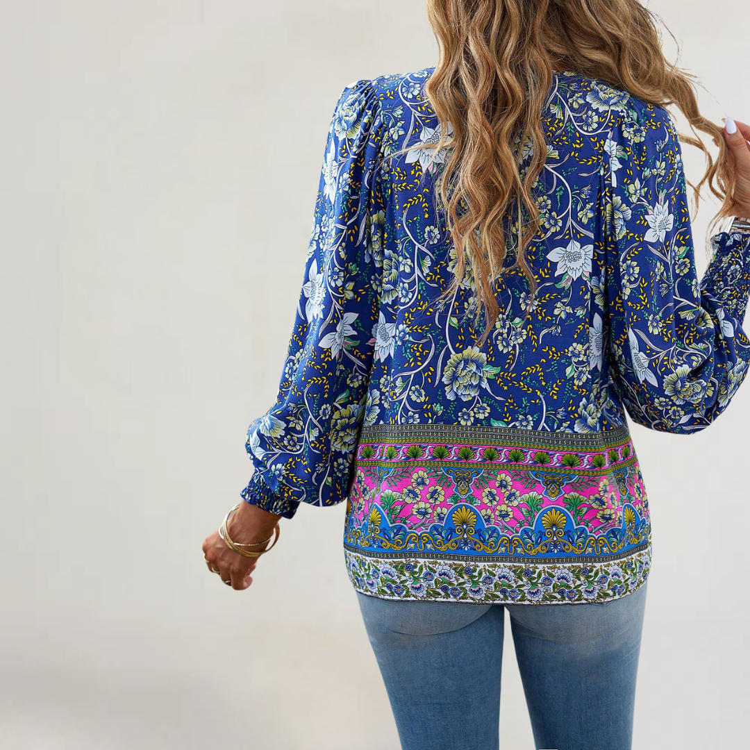 FRANCESCA | BLUSA IN COTONE FLOREALE