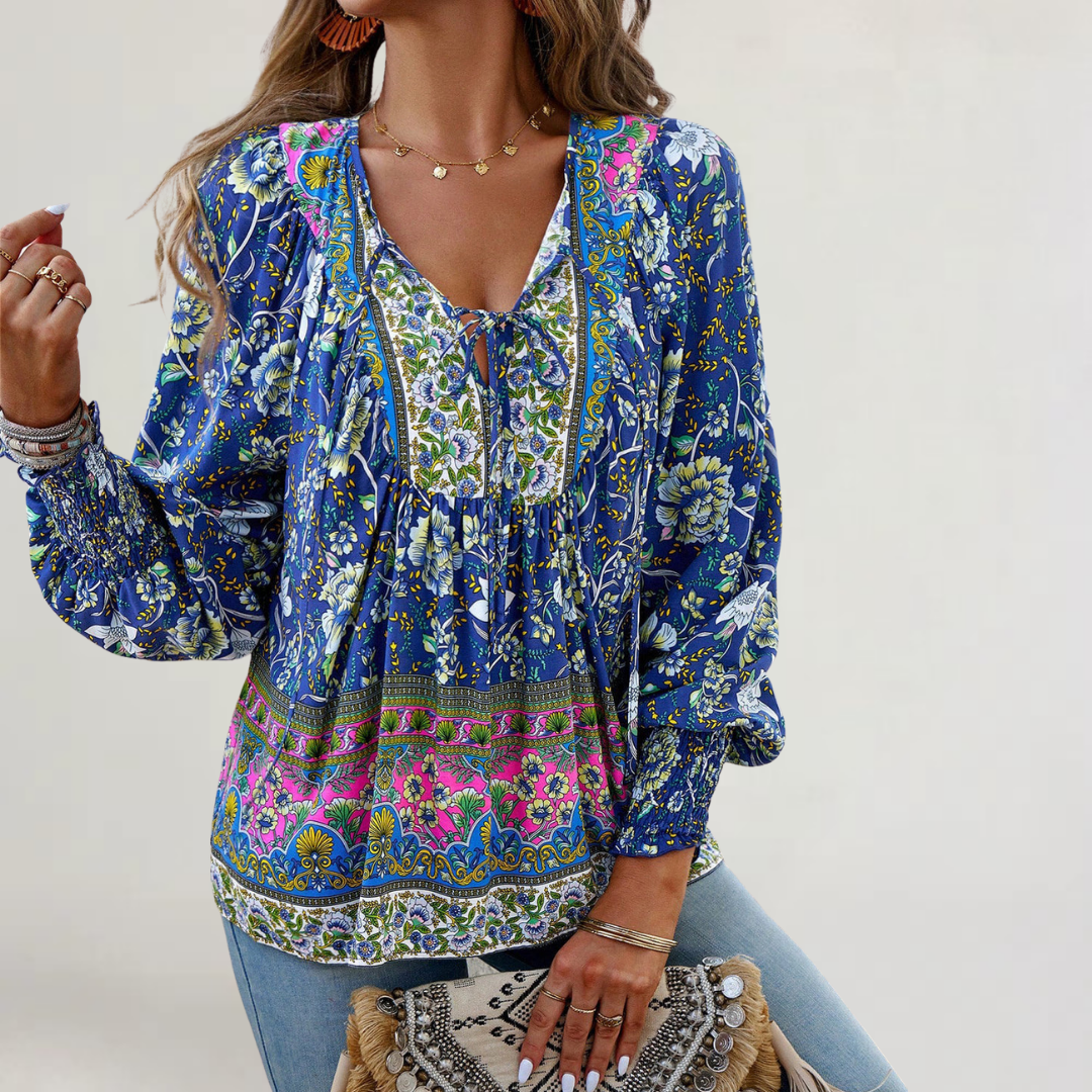 FRANCESCA | BLUSA IN COTONE FLOREALE