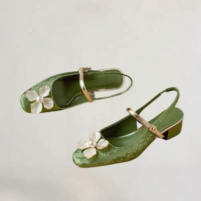 BRIANNA | SANDALI ELEGANTI ARTIGIANALI CON TEMA FLOREALE