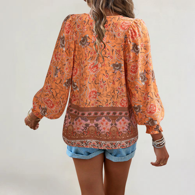 FRANCESCA | BLUSA IN COTONE FLOREALE