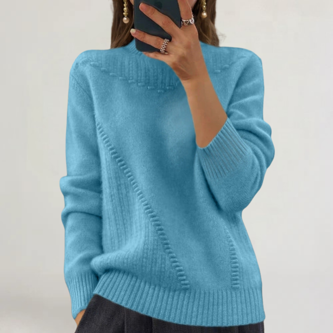 FRANCESCA | MAGLIA IN LANA SOFFICE CON DETTAGLI A RILIEVO