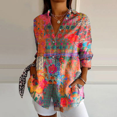 Chloe | Blusa colorata con stampa floreale