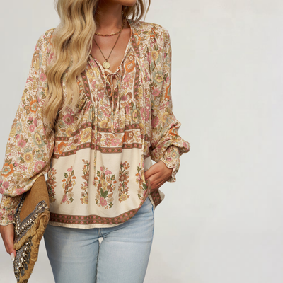 FRANCESCA | BLUSA IN COTONE FLOREALE