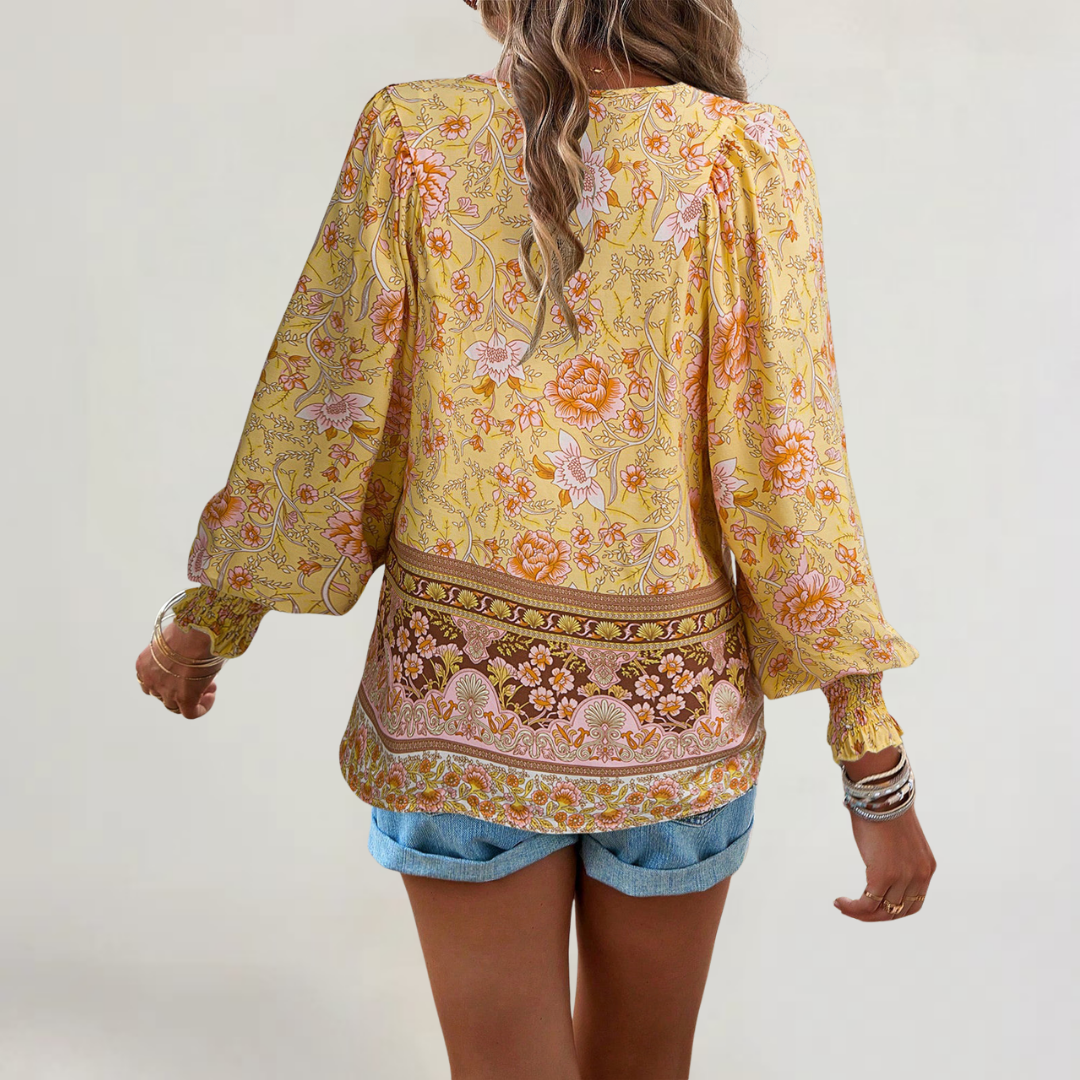 FRANCESCA | BLUSA IN COTONE FLOREALE