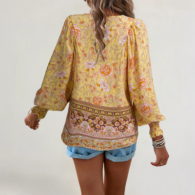FRANCESCA | BLUSA IN COTONE FLOREALE