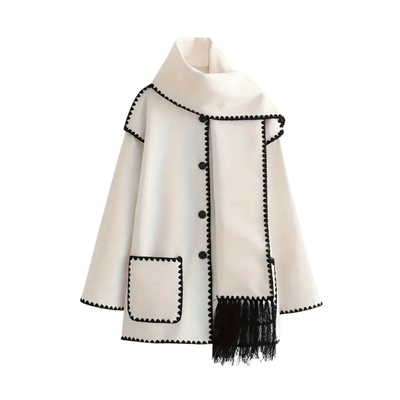 Loren | Cappotto esclusivo con sciarpa moderna integrata