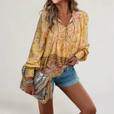 FRANCESCA | BLUSA IN COTONE FLOREALE