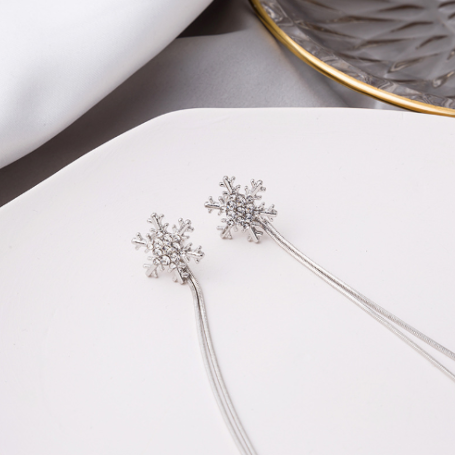 Snow light | Orecchini a fiocco di neve luminoso