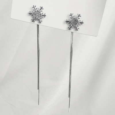 Snow light | Orecchini a fiocco di neve luminoso