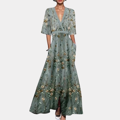 Alfonsa | Elegante abito boho con scollo a V