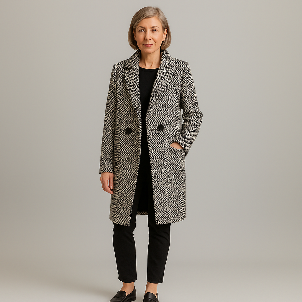 Loren | Cappotto midi in lana artigianale