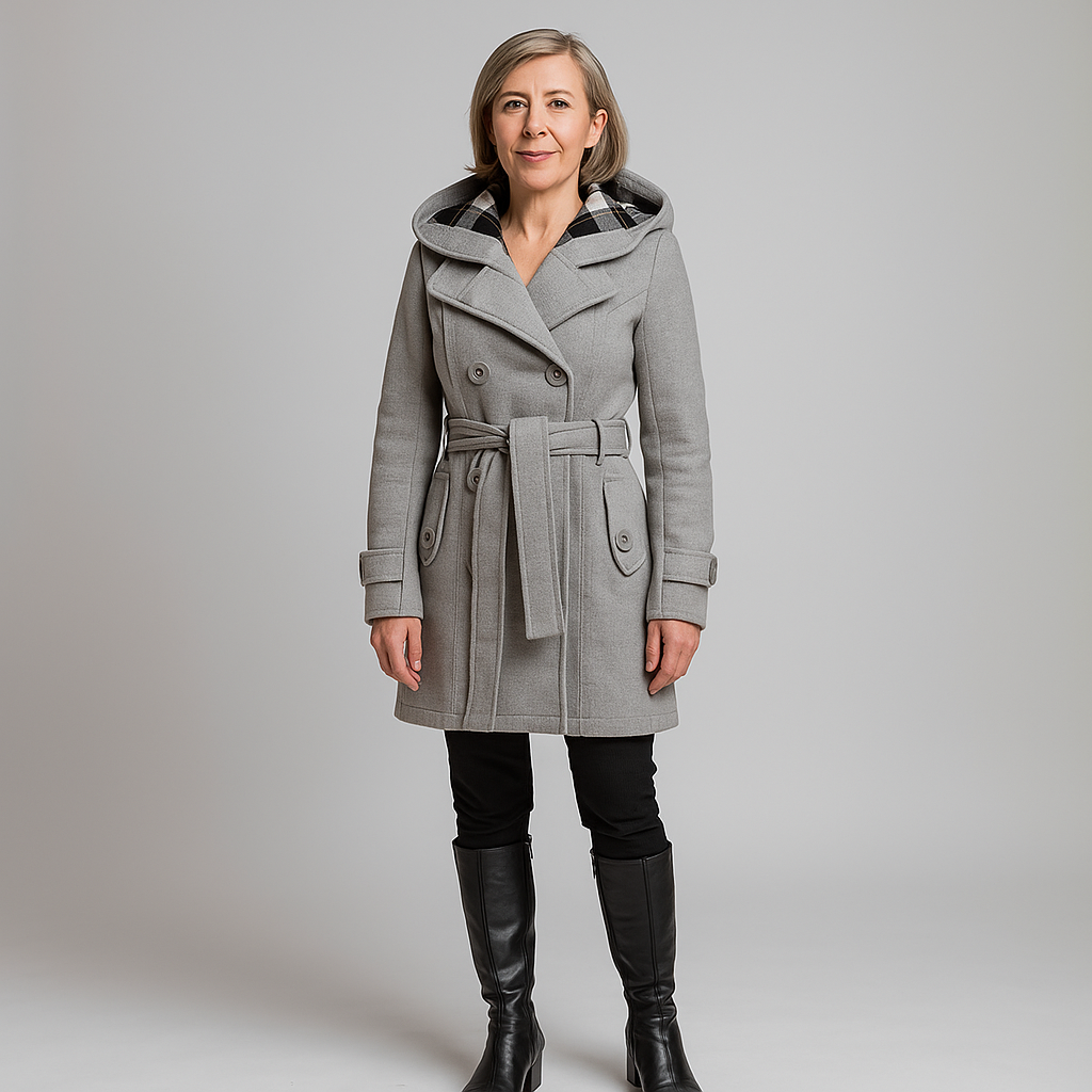 Loren | Cappotto invernale premium con cappuccio
