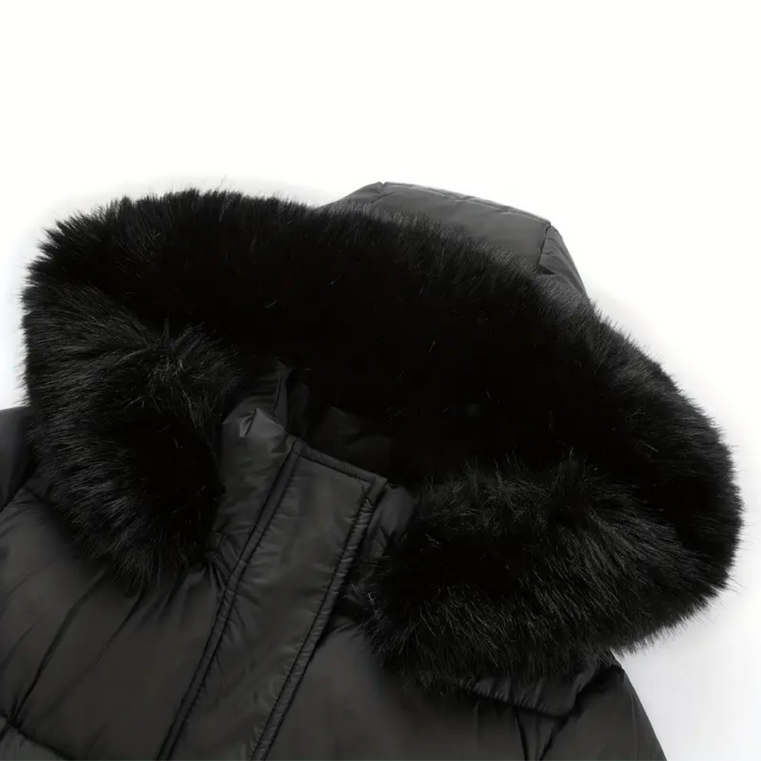 Loren | Cappotto invernale con pelliccia sintetica imbottita